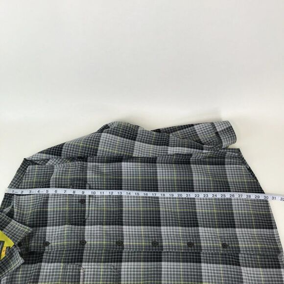 Eddie Bauer Travex Button Up Shirt Men's Large Plaid Long Sleeve Polyester - Picture 7 of 8